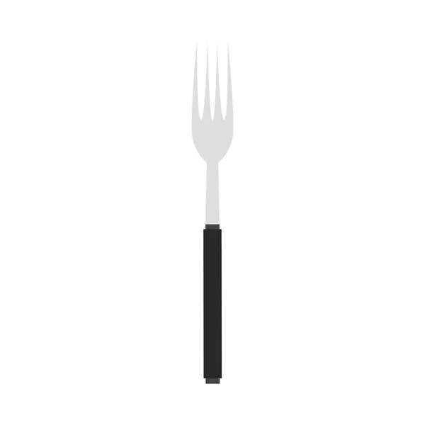 Gabelvektor Illustration Symbol Messer Design Besteck Kochsymbol Silberbesteck Silhouette Küchenutensilien — Stockvektor