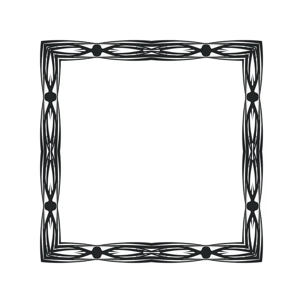 Border Frame Vector Design Illustrazione Elemento Decorazione Arte Astratto Ornamento — Vettoriale Stock