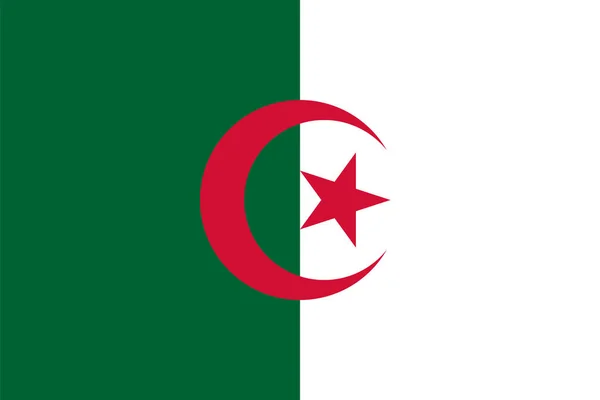 Flagge Algerien Vektor Illustration Symbol Nationales Ländersymbol Freiheit Nation Flagge — Stockvektor