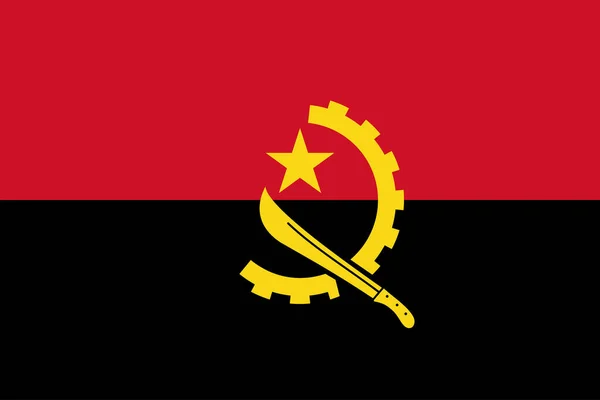 Zászló Angola Vektor Illusztráció Szimbólum Nemzeti Ország Ikon Szabadság Nemzet — Stock Vector