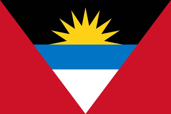 Bandeira Antígua Barbuda Vetor Ilustração Símbolo Nacional País Ícone Liberdade — Vetor de Stock