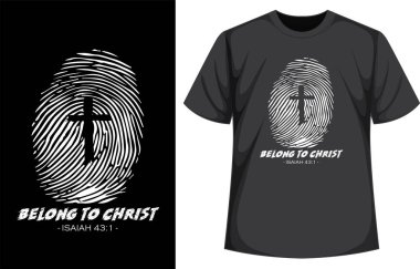 Hristiyan İncili ayet t-shirt tasarım illüstrasyon vektörü
