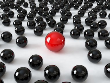 farklı kırmızı top