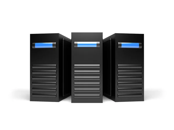 Servers op witte achtergrond — Stockfoto