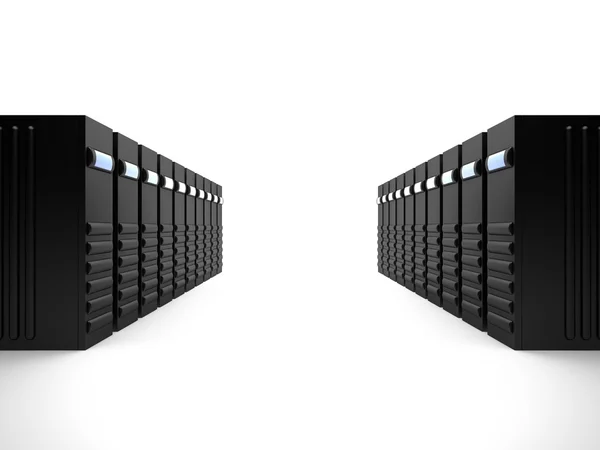 Servers on white background — Stock Photo, Image