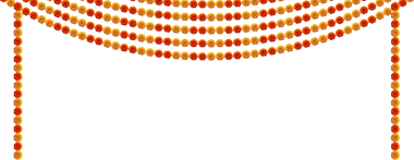 Kırmızı ve turuncu kadife çiçekleri dekoratif dekoratif tasarım asılı element