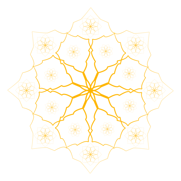 Sarı çiçekli mandala desenli çiçek deseni.