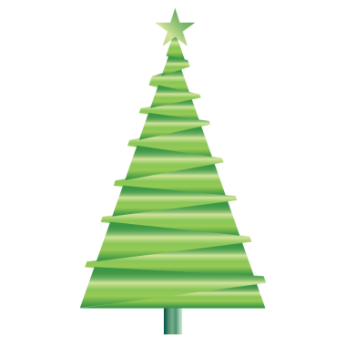 Noel ağacı yeşili renk farkı örtüşen dekoratif tasarım elementi