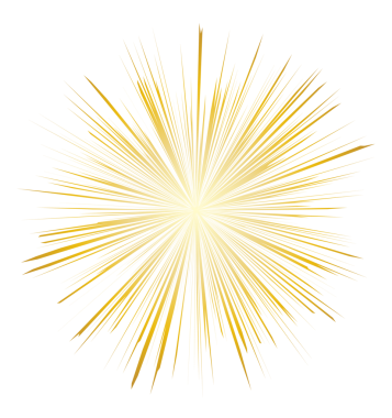 Altın havai fişek hattı dekoratif tasarım elementini patlattı