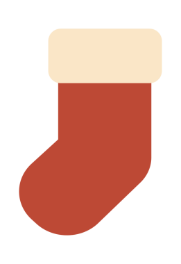 Kırmızı krem Noel tasarımı element çoraplar