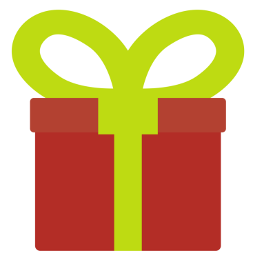 Sarı kırmızı hediye kutusu festival tasarımı ögesi