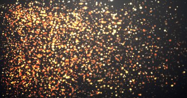 Hızla azalan çok yönlü, toz zerrecikleri. Hız artmış, muhteşem görünümlü, parlak altın tozlu perdeler parlıyor geçiş kapağı açılıyor. Yeni yıl 2026 Sparkles. Cazibe döngüsü