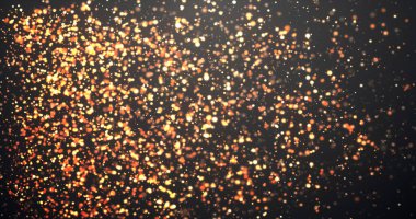Hızla azalan çok yönlü, toz zerrecikleri. Hız artmış, muhteşem görünümlü, parlak altın tozlu perdeler parlıyor geçiş kapağı açılıyor. Yeni yıl 2026 Sparkles. Cazibe döngüsü