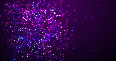 Hızla azalan çok yönlü, toz zerrecikleri. Hız artmış, muhteşem görünümlü, parlak altın tozlu perdeler parlıyor geçiş kapağı açılıyor. Yeni yıl 2026 Sparkles. Cazibe döngüsü