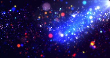 Mavimsi su altı, yarı saydam AWARD Spot Işığı Sahnesi Podyumu tozu gibi. Işık ışınları düşen parlak altın yağmuru parçacıkları yavaşça hareket ettiriyor. Ödüllü müzik tiyatrosu ve videolar için boş küreler..