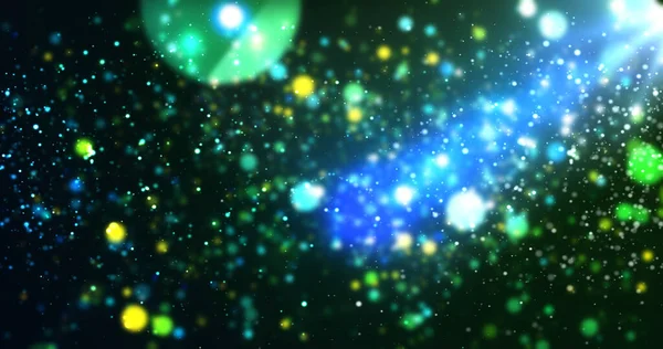 Mavimsi su altı, yarı saydam AWARD Spot Işığı Sahnesi Podyumu tozu gibi. Işık ışınları düşen parlak altın yağmuru parçacıkları yavaşça hareket ettiriyor. Ödüllü müzik tiyatrosu ve videolar için boş küreler..