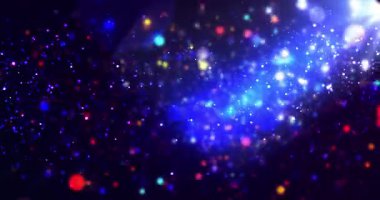 Yarı saydam su altı Spot Işığı Sahnesi Podyum 4K Tozu gibi mavimsi. Işık ışınları düşen parlak altın yağmuru parçacıkları yavaşça hareket ettiriyor. Ödüllü müzik tiyatrosu ve videolar için boş küreler.. 