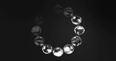 Siyah üzerine eşsiz altın renkli eliptik yükleyici animasyonu. Metalik, parlak, konsept web sitesi ve yazılım işleme klibi. Çember göstergesi yükleniyor. Bilgisayar asma ekran nokta işlem çubuğu