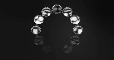 Siyah üzerine eşsiz altın renkli eliptik yükleyici animasyonu. Metalik, parlak, konsept web sitesi ve yazılım işleme klibi. Çember göstergesi yükleniyor. Bilgisayar asma ekran nokta işlem çubuğu