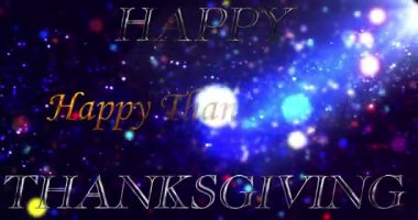 Altın kraliyet şatafatlı şükran günü partikül tozu 4K ile metin animasyonu. Çok güzel bir tebrik kartı sosyal medya makarası ve hikâye konsepti videosu. Aile partisi kutlama mesajı.