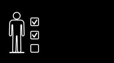 Bir kontrol listesi simgesinin yanında duran kişi kişisel hedefleri, tamamlamayı, güvenilirliği ve görev ve başarıları izlemede ilerlemeyi sembolize eder