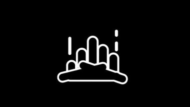 Basit bir şenlik ateşi ikonu, gece gökyüzünün altında ışığı, enerjiyi ve insan birlikteliğini sembolize eden sıcaklık, toplanma ve bağlantıyı temsil eder.