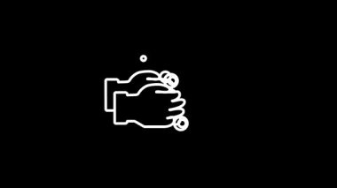 Kabarcıklarla el ele gösteren bir ikon temizlik, hijyen ve tazeliği, sağlıklı uygulamalar ve refah bilincini artırmayı temsil eder.