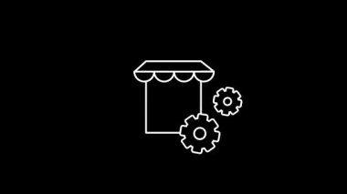 Verimlilik için sistemlendirme, otomasyon ve iş akışı geliştirmeleri ile inşa edilen optimize iş operasyonlarını simgeleyen vitesler ile eşleştirilmiş bir mağaza.