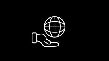 Dünya ikonunu tutan bir el, sorumlu yöneticiliği, küresel etkinin farkındalığını ve paylaşılan geleceklere yönelik düşünceli ilgiyi temsil eder..