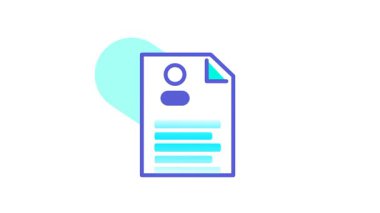 Bir profil belgesi simgesi, modern bir düzende organize kimlik yönetimi, düzgün iletişim akışı ve verimli belgeler iletmek için yapılandırılmış bilgileri gösterir.