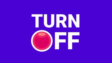 Parlak kırmızı düğmenin yanında cesur bir kapatma talimatı sunar, sistem kapanması ve devam eden dijital süreçlerin kasıtlı olarak durdurulması vurgulanır.