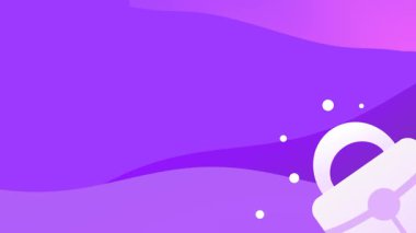 Canlı bir mor ve pembe dalga arkaplanının alt köşesinde güvenli dijital veri koruma çözümlerini temsil eden bir beyaz asma kilit simgesi görünür.