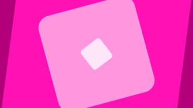 Geniş eğimli morumsu bir kare merkezinde açık pembe bir zemin üzerinde daha koyu açılı çizgilerle otururken daha küçük pembe bir elmas içerir.