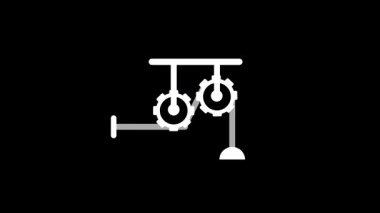 Birbirine bağlı vitesler ve askıya alınmış yük içeren modifiye bir makara düzeneği mekanik güç ve mühendislik