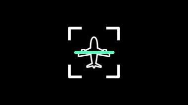 Bir havacılık simgesi, modern bir havaalanında uçakları takip etmek ve işlek hava sahasını yönetmek için gelişmiş bilgisayar görme sistemlerinin kullanımını gösteren bir hedef madde içinde yakalanır.