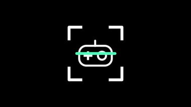 Dijital arayüz, yüksek teknoloji giriş donanımını temsil eden bir oyun denetleyici simgesini ortalayan biçimlendirilmiş bir tarayıcı çerçevesine sahiptir.