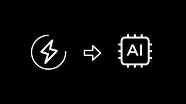 Modern yüksek performanslı yapay zekanın sürdürülmesi ve eğitilmesi için gerekli muazzam enerji gereksinimlerini vurgulayan bir bilgisayar zekâsına dönüştürüldüğü gösterilmektedir.