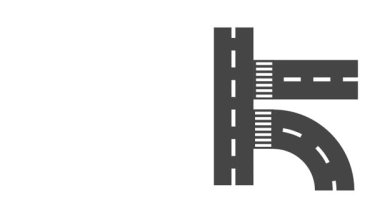 Çoklu yol dalları hem düz hem de kıvrımlı çıkış rampası yolları içeren ana dikey bir caddeden çıkıyorlar.