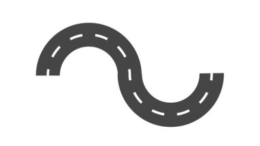 Tek bir dolambaçlı yol segmenti S şeklinde kıvrılarak arazide dolambaçlı bir yolu temsil eder.