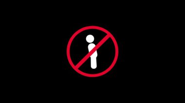 Kırmızı dairenin içine beyaz bir şekil yerleştirilir ve çapraz kesik yayaların bu bölgeye girmesinin kesinlikle yasak olduğunu gösterir.