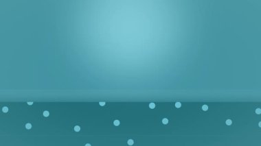 Yumuşak gök mavisi eğimleri, sabah sisinin altında sakin bir denizin hissini uyandırmak için diplerine saçılmış küçük beyaz noktalarla desenli bir yüzeyle buluşur.