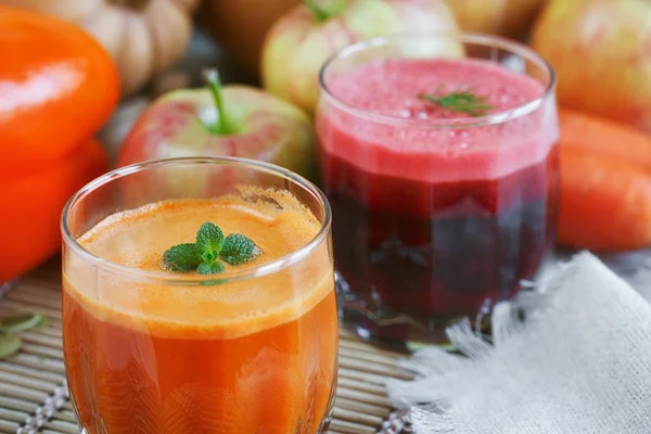 신선한 주스, 혼합 과일, 야채 — 스톡 사진