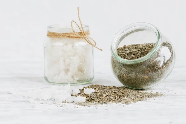 Ingredientes naturales para mascarilla facial y corporal casera (exfoliante ) — Foto de Stock