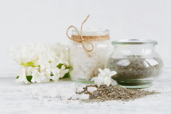 Ingredientes naturales para mascarilla facial y corporal casera (exfoliante ) — Foto de Stock