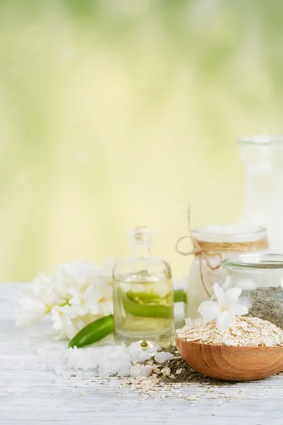 Ingredientes naturales para mascarilla facial y corporal casera (exfoliante ) — Foto de Stock