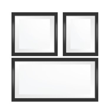  Siyah Çerçeveli cam seti