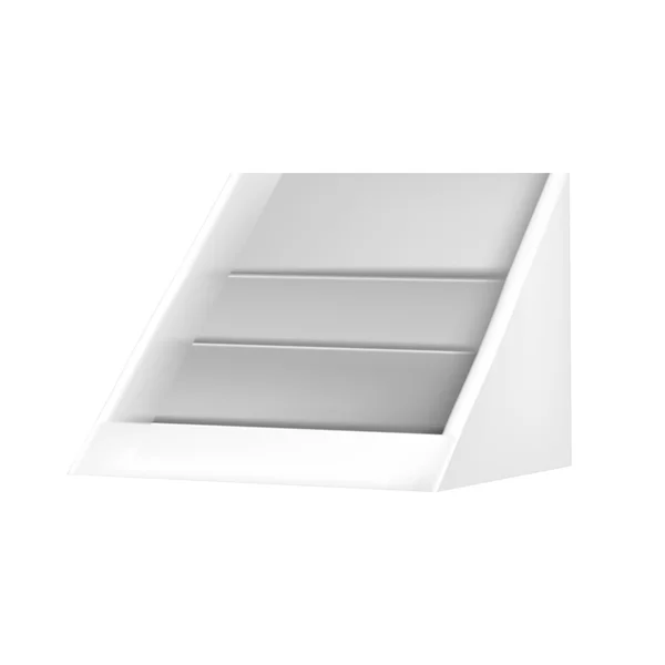Affichage triangulaire blanc de la publicité 3D extérieure / intérieure de POI de point de vente gris — Image vectorielle