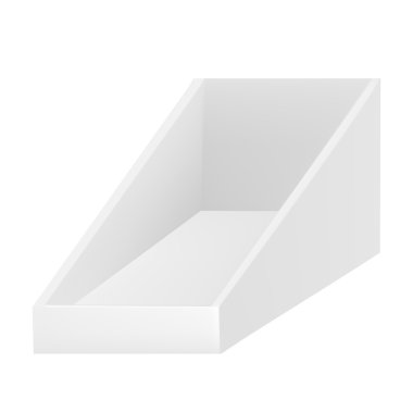 Broşür, dergiler, el ilanları için üçgen boş gösteri kutusu tutucu