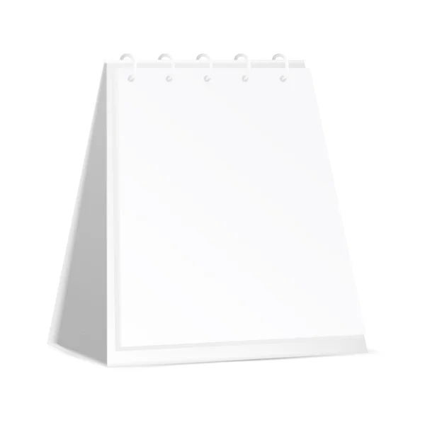Beyaz gri karton boş masa takvimi veya pazarlama/reklam — Stok Vektör