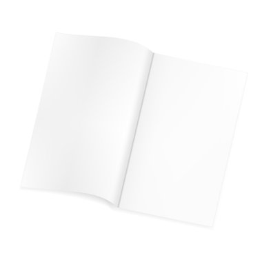 Açık boş dergi şablon